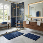 GRANNY SAYS Blue Bathroom Rugs Set 2 Piece, Soft Microfiber Bath Mats - Image 3
