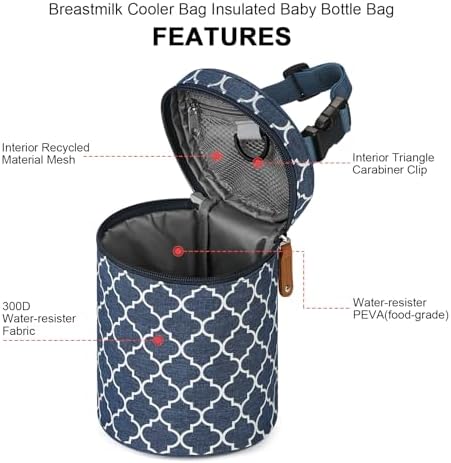 Accmor Breastmilk Cooler Bag, Insulated Baby Bottle Cooler Tote Bags - Image 5