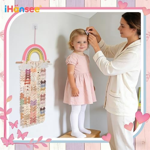 Rainbow Hair Bow Organizer for Girls Baby Hair Clips Holder Ribbons - Image 4