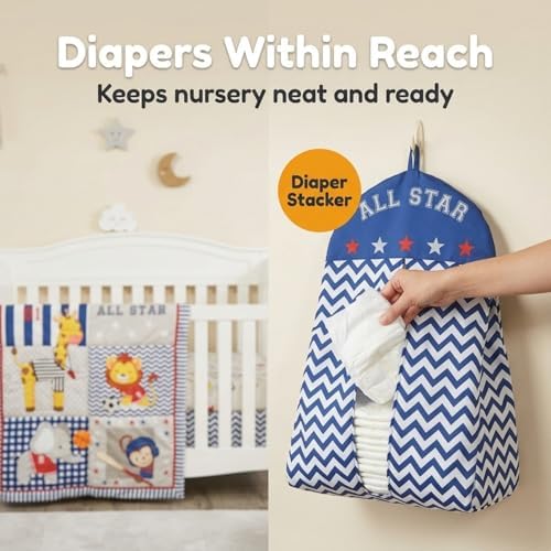 EVERYDAY KIDS 4 Piece Boys Crib Bedding Set - Image 4