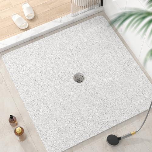HITSLAM Square Shower Mat, 40 x 40 Inch Non Slip Bath Mat by HITSLAM
