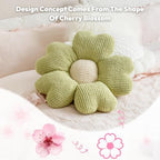 Sioloc Flower Shaped Throw Pillow, Fun Daisy Pillow, 25.6" Large Grass Green - Image 6