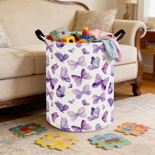 Butterfly hamper, Baby Nursery Hamper, Waterproof foldable girls toy storage box - Image 5