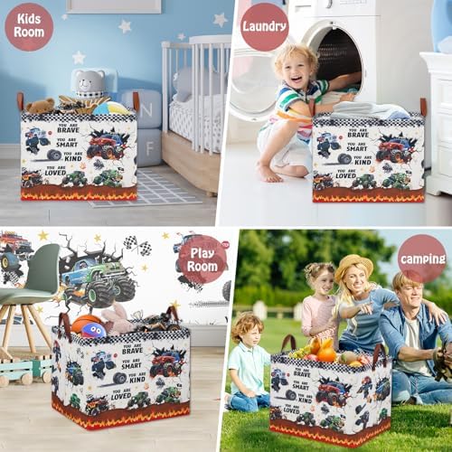 Monster Truck Storage Laundry Basket, Kid Room Decor - Image 6