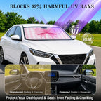 Car Windshield Sun Shade, Universal Fit Compact Sedan SUV - Image 3