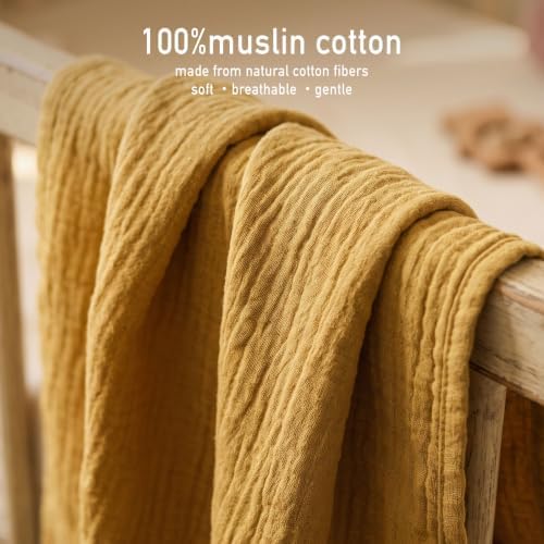 Muslin Receiving Blankets 5 Pack, Soft Swaddle Wraps - Image 2