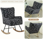 Nursery Rocking Chair Cover Stretchable Glider Chairs Cover Slipcovers Printed - Image 4
