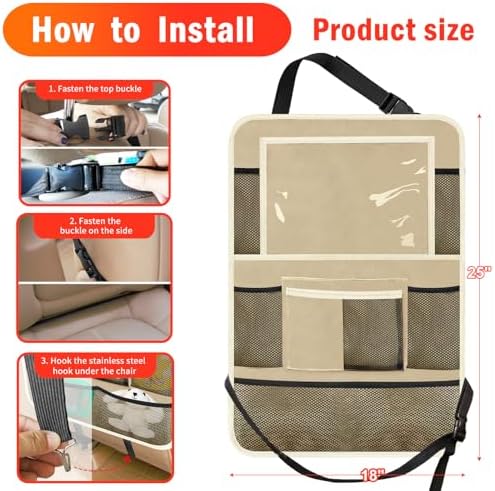 Car Backseat Organizer ，2 Pack Car Organizer Back Seat - Image 6