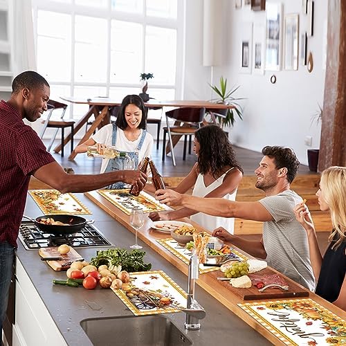 Thanksgiving Placemats Set of 6 Welcome Fall Plastic Table Mat 17×13×0.04in - Image 6