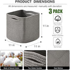 11 Inch Cube Storage Bins, 11x11 Organizer Bins - Image 2