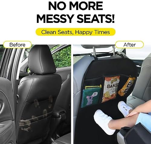 lebogner Back Seat Cover For Kids + 3 Pocket Storage Organizer, 2 Pack X-Large - Image 5
