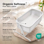 2pk Waterproof Bassinet Mattress Protector 32x21 - Image 2