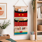 Cute 3-Pocket Hanging Wall Organizer, Polka Dot Over Door Storage Pockets - Image 6