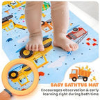 Baby Bath Mat for Kids Toddler 40" x 16" Soft PVC Kids Bathtub Mat - Image 3
