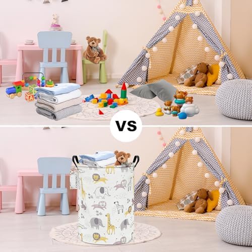 Storage Bin Foldable Nursery Organizer Basket Lovely Animal - Image 6