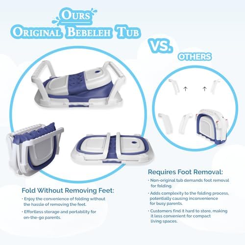BEBELEH™ Collapsible Baby Bathtub – Bathtub + Baby tub Sling + Newborn Sling – - Image 2