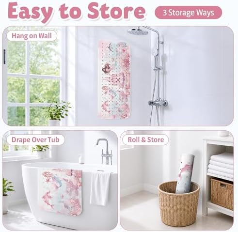XIYUNTE Bath Mat for Tub Non Slip Bathtub Mat Non Slip 40x16 Baby Bath Mat - Image 6
