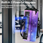 Nuovoware Magnetic Gym Bag, Water Bottle Carrier, Starry Purple - Image 2