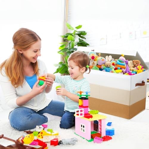 Large Toy Storage Box Chest for Kids, Sturdy Toy Box Bin Baskets - Image 2