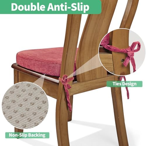 2.5" Thick Chair Cushions for Dining Chair, Corduroy High Density Foam Kitchen - Image 4
