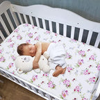 Moonsea Crib Sheets for Girls 4 Pack, Fitted Crib Sheets - Image 2