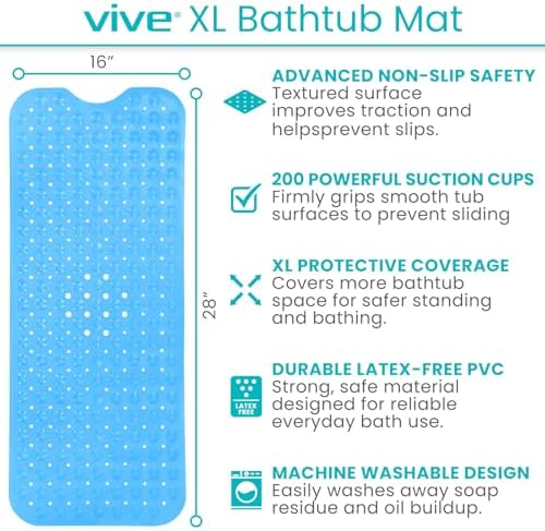 Vive Bathtub Mat for Bath & Shower Floors - Image 2