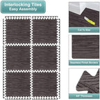 Sorbus Wood Grain Floor Tiles Foam Mat EVA Interlocking Mats Tile 3/8-Inch - Image 6