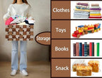 Checkered Kids Toy Basket Collapse Storage Bin - Image 4