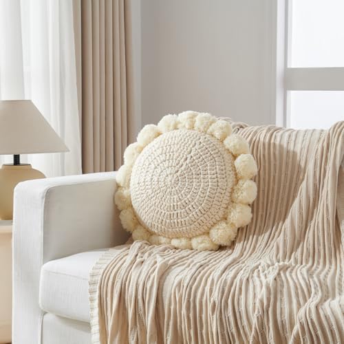 Boho Round Throw Pillow Accent Pillows - Image 6