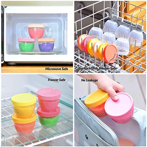 Youngever 18 Sets Baby Food Storage, 6 Ounce Baby Food Containers - Image 3