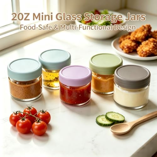 Lulonpon 8-Pack Thick Glass 2oz Mini Mason Jars - Image 2