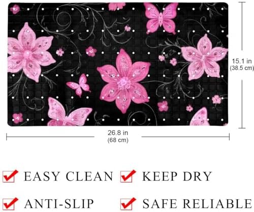 Bathtub Mat Non Slip 26.8x15.1 Inch, Machine Washable Shower Mats - Image 4