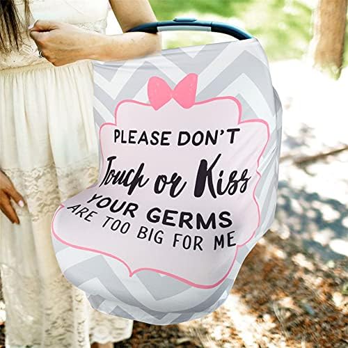 Metplus Baby Car Seat Cover, No Touch Sign Carseat Canopy & Nursing Covers - Image 3