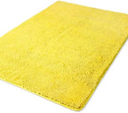 Yeaban Chenille Yellow Bathroom Rug 40"x60", Non-Slip Rubber Backing by Yeaban