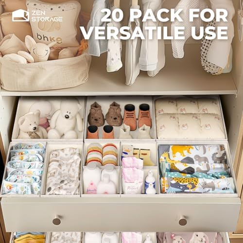 ZenStortage Cotton Linen Baby Drawer Organizers - Image 4