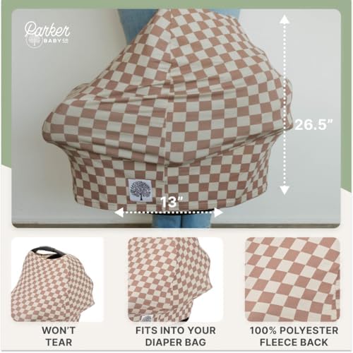 Parker Baby Co Multi-Use Cover Carseat Cover Nursing Cover: Rosewood Stripe - Image 4
