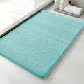 Polyester Bathroom Rug 24"x36" Aqua Haze, Non-Slip Soft Bath Mat by Kildoss