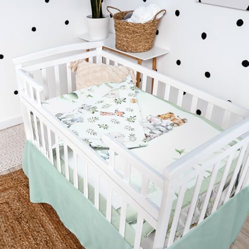 Hahafelt 3 Pcs Safari Animals Baby Crib Bedding Set - Image 6