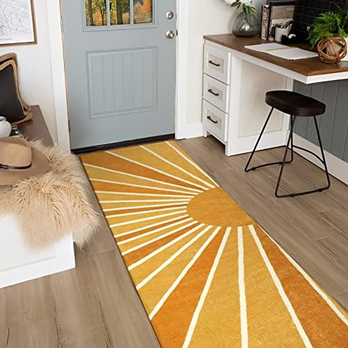 Lahome Boho Sun Runner Rug 2x8, Non-Slip and Washable - Image 5