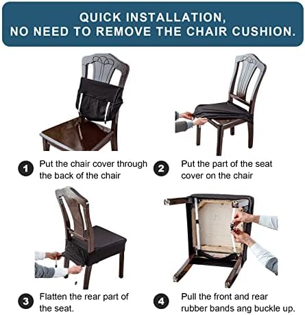 Genina Waterproof Chair Covers for Dining Room - Image 5
