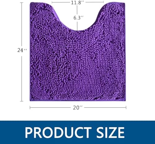 BOANKODU Toilet Rugs U-Shaped, Machine Washable, Bath Mats - Image 2