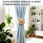 YGNNIU 2 Pack Cartoon Bears Curtain Tiebacks, Cute Embroidered Cartoon Animal - Image 4