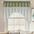 ASPMIZ Farmhouse Cotton Linen Swag Valances - Image 3