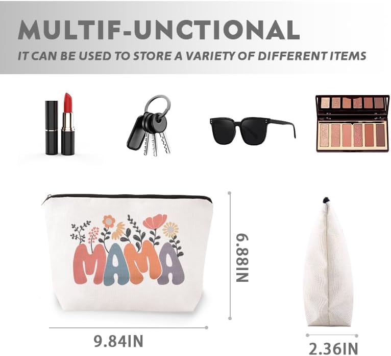 Mama Makeup Bag Zipper Cosmetics Skincare Bag Pouch - Image 2