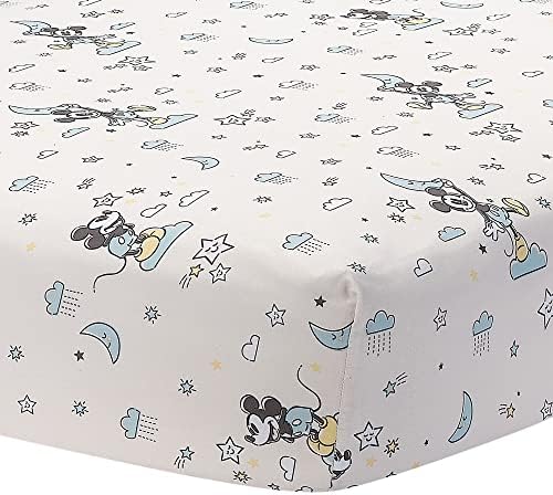 Lambs & Ivy Disney Baby Moonlight Mickey Mouse 3-Piece Nursery Crib Bedding Set - Image 4
