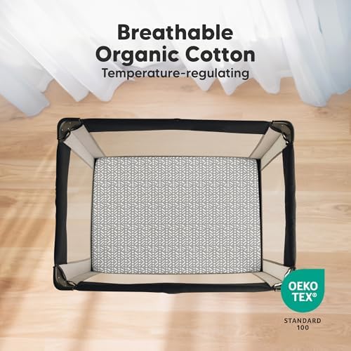 2-Pack Mini Crib Sheets Fitted, 38x26 Pack N Play Mattress Sheets - Image 2