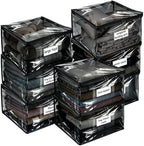 Plastic Storage Bags with Easy-Glide Zipper, Durable Clear Vinyl Zippered by Kikerike