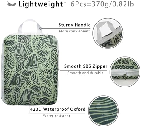 6 Pcs Compression Packing Cubes, Packing Cubes - Image 6