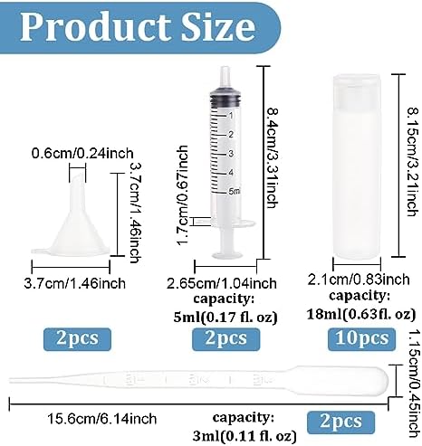 BENECREAT 10 Pack 18ml 0.6oz Small Travel Squeeze Bottles Refillable Makeup - Image 2