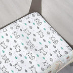 Pack and Play Sheets, 4 Pack Mini Crib Sheets, Stretchy Playard Fitted Sheet - Image 3